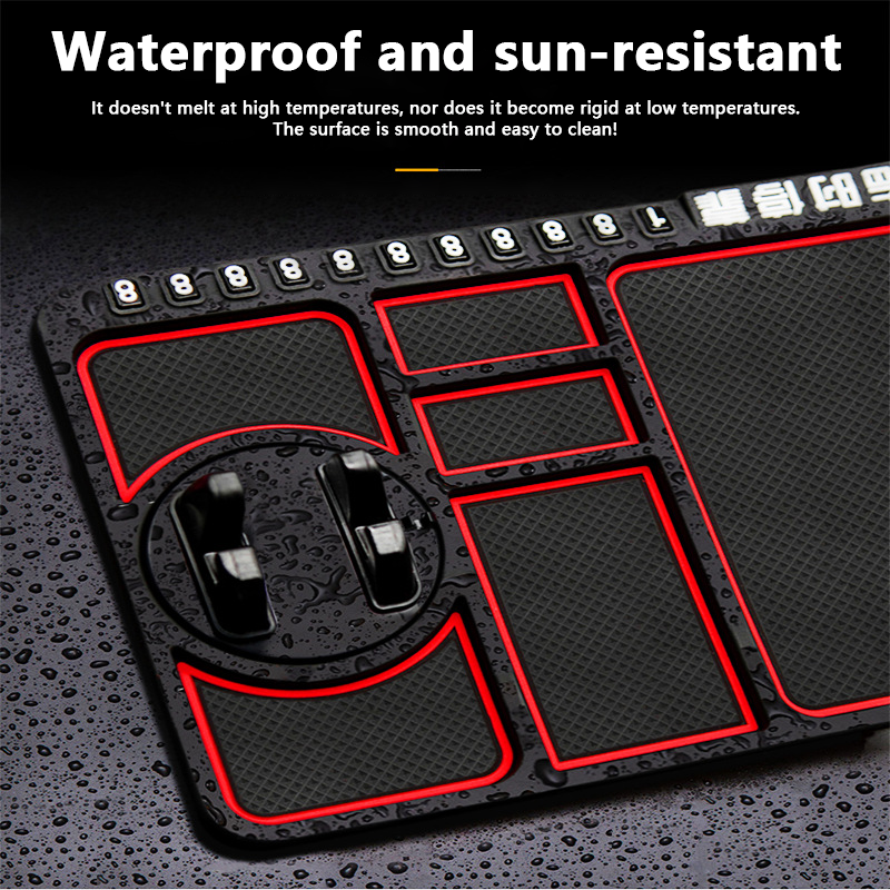 TAILEDEN Multifunction Car Mat with Phone Holder Hidden Number Plate