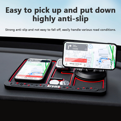 TAILEDEN Multifunction Car Mat with Phone Holder Hidden Number Plate