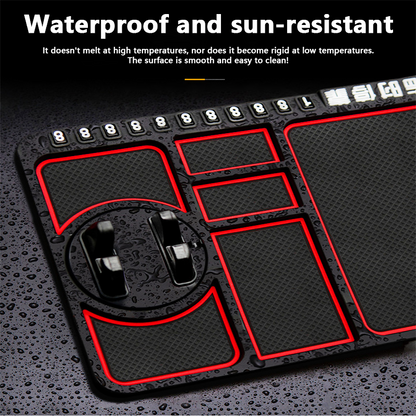 TAILEDEN Multifunction Car Mat with Phone Holder Hidden Number Plate