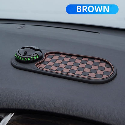 TAILEDEN Multifunction Car Mat with Phone Holder Hidden Number Plate