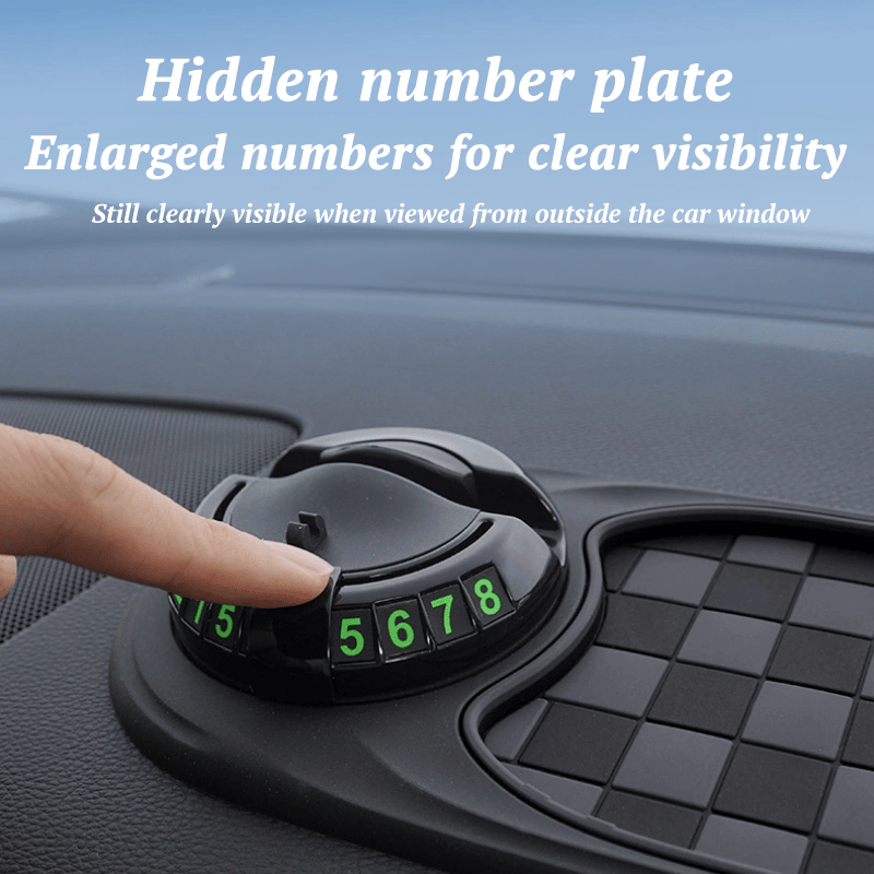 TAILEDEN Multifunction Car Mat with Phone Holder Hidden Number Plate